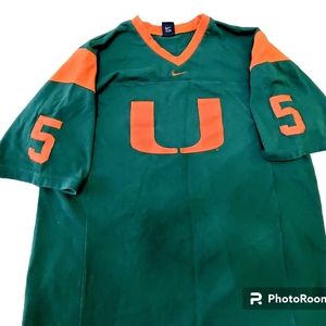 Late 1990s Nike University of Miami Hurricanes mens large stitched "U" shirt